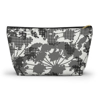 Floral Plaid Accessory Pouch w T-bottom in Black